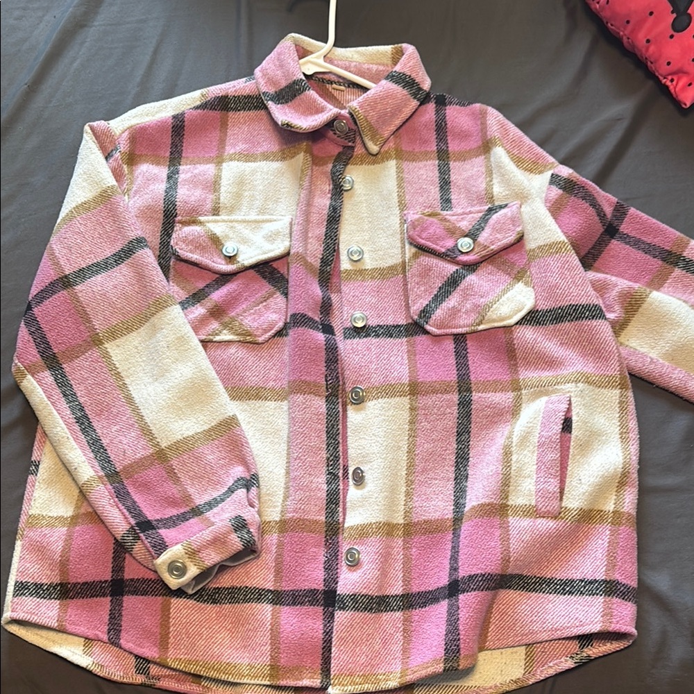 Plaid Pink and Cream Shirt